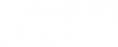a green and white sign that reads water and dining